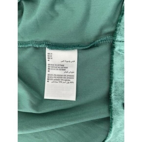 On 34th Dark Forest Green Crushed Velvet Midi Dress Plus 3X NWT - Picture 6 of 6